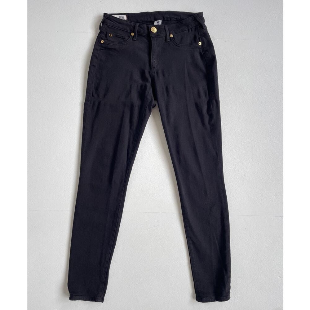 TRUE RELIGION Black Skinny JENNIE Curvy Mid Rise Skinny Jeans / Size 26 / Indie